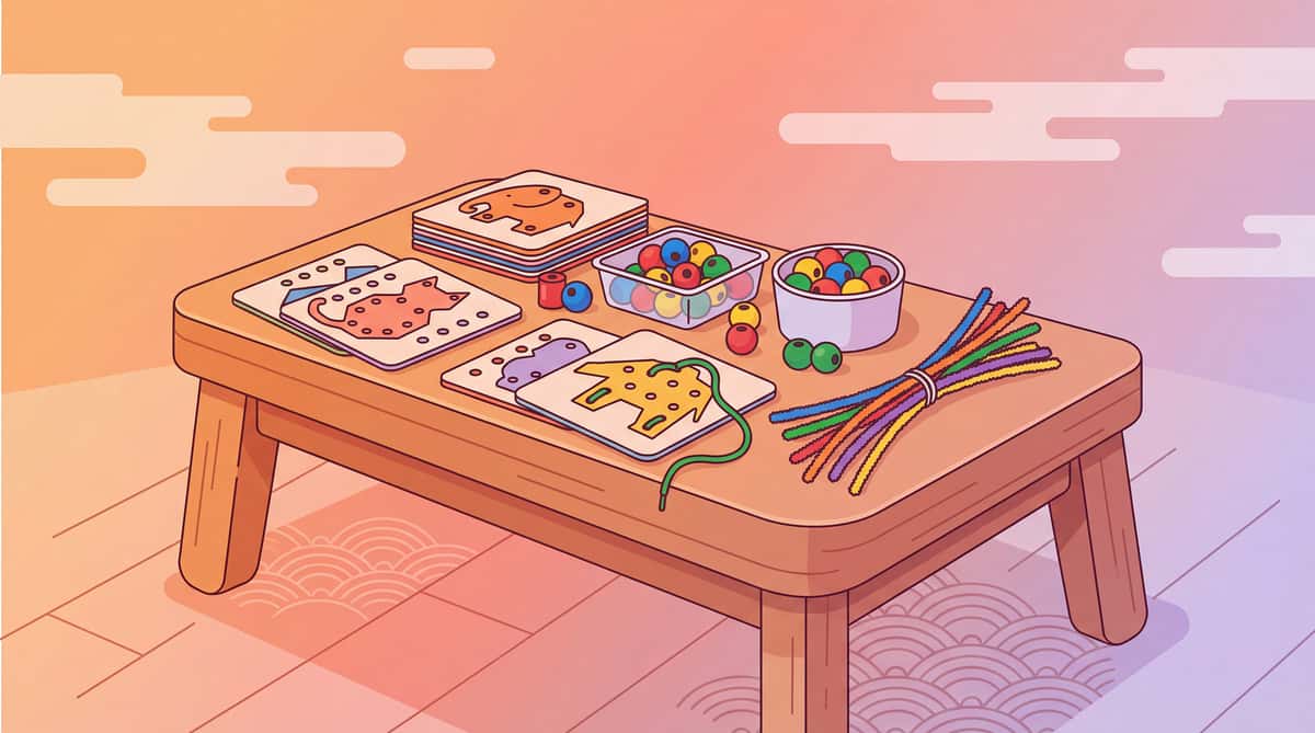 lacing-beading-threading-activities therapy material