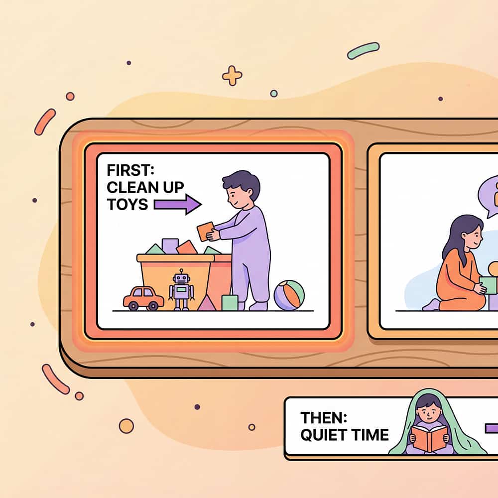 first-then-board-contingency-visual therapy material