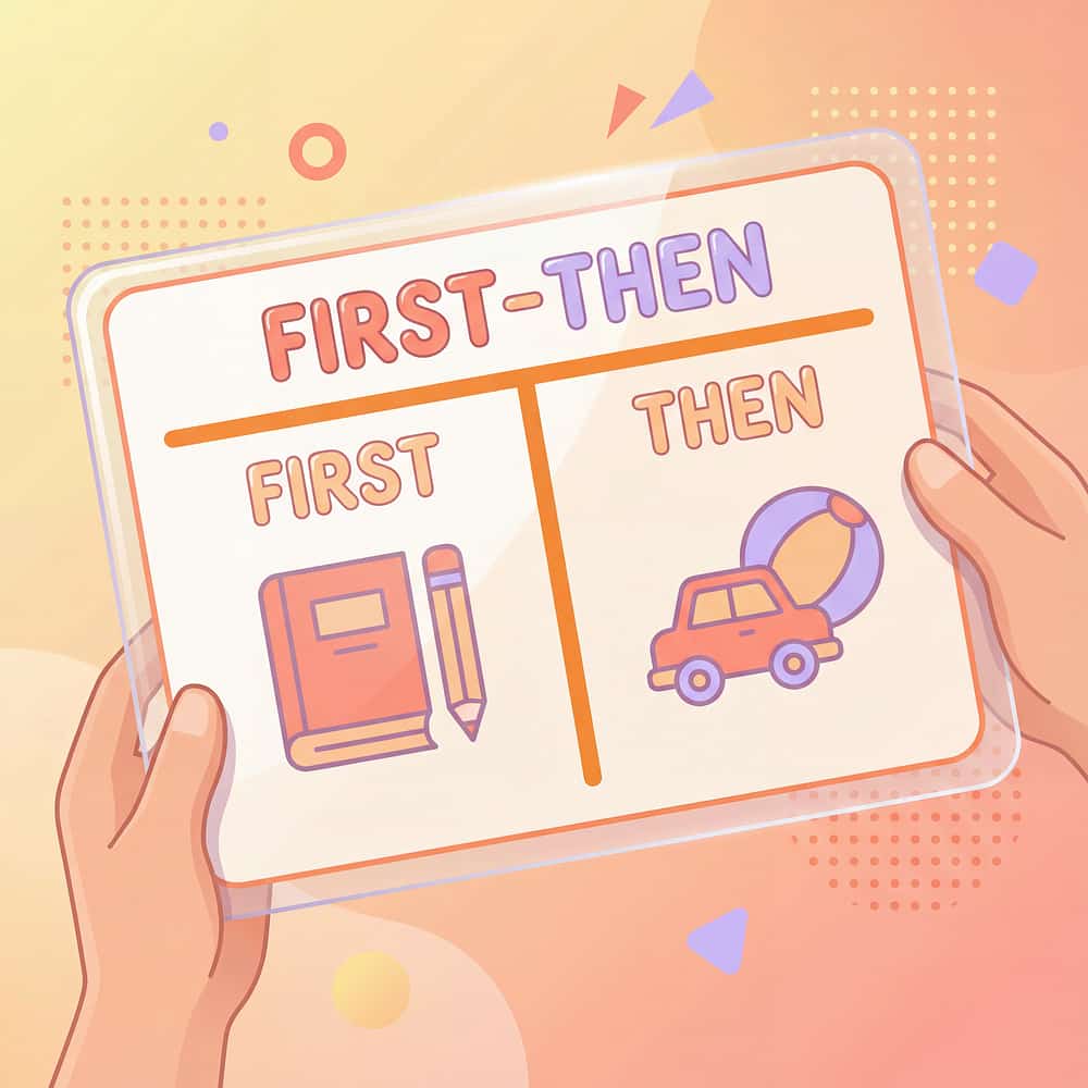 first-then-board-contingency-visual therapy material