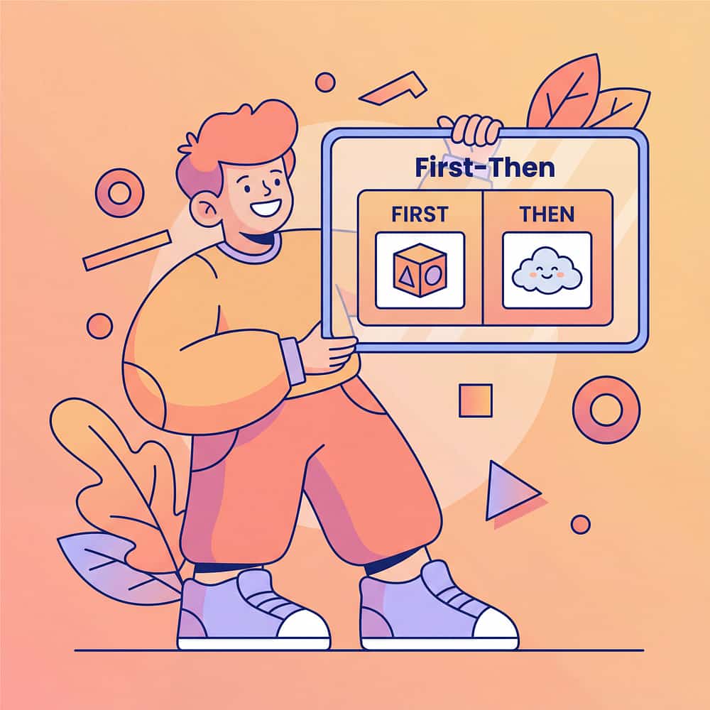 first-then-board-contingency-visual therapy material