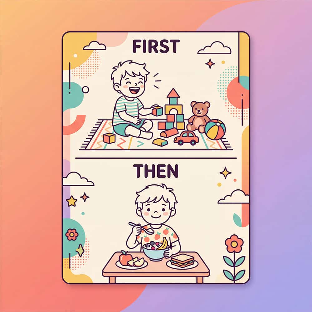 first-then-board-contingency-visual therapy material