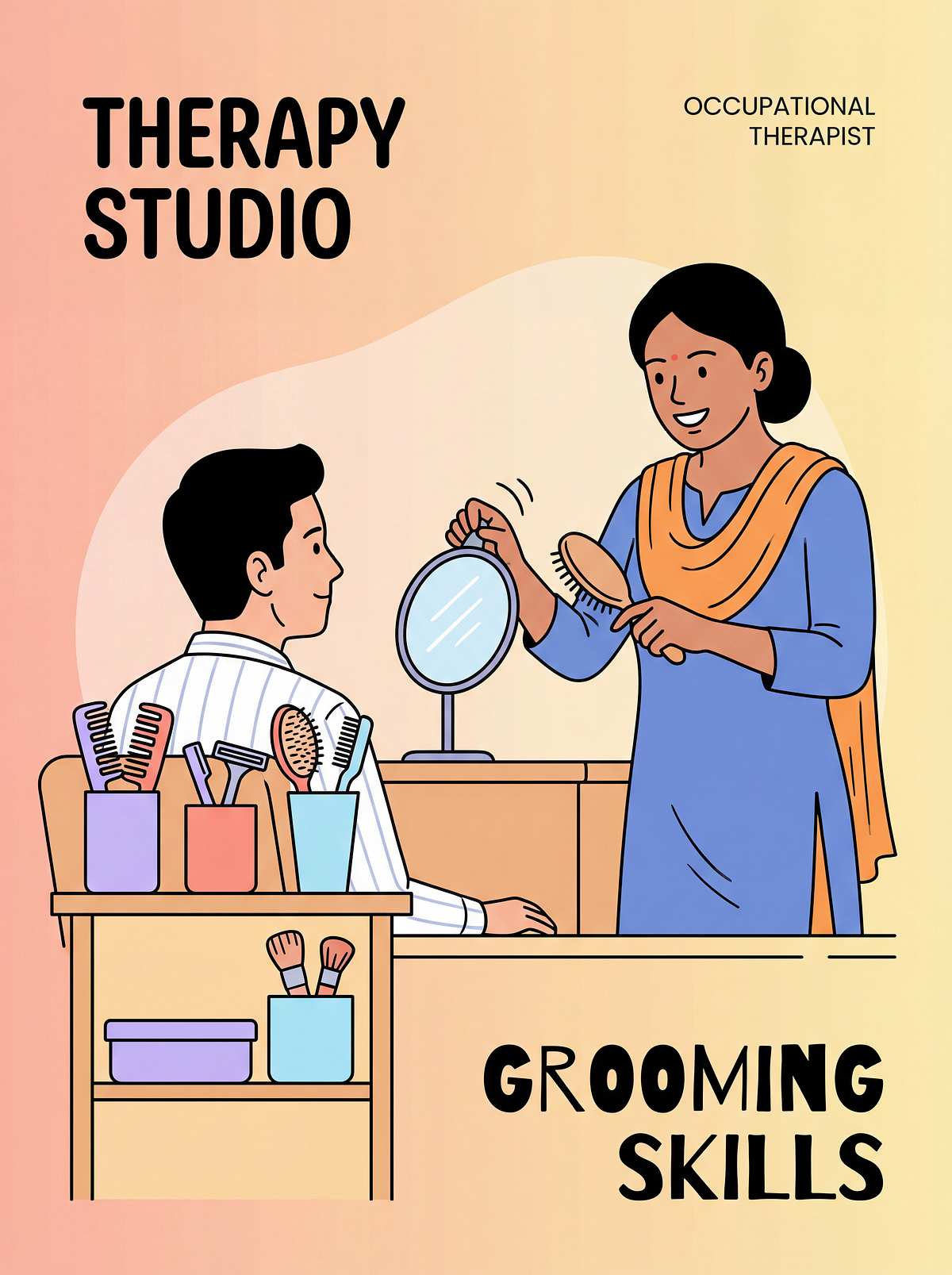 grooming-tools-adapted therapy material