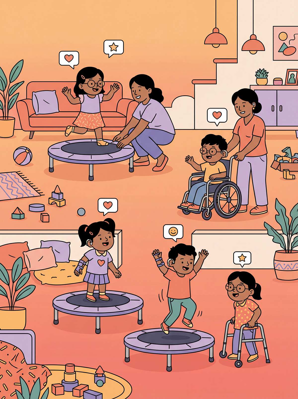 mini-trampoline-rebounde therapy material