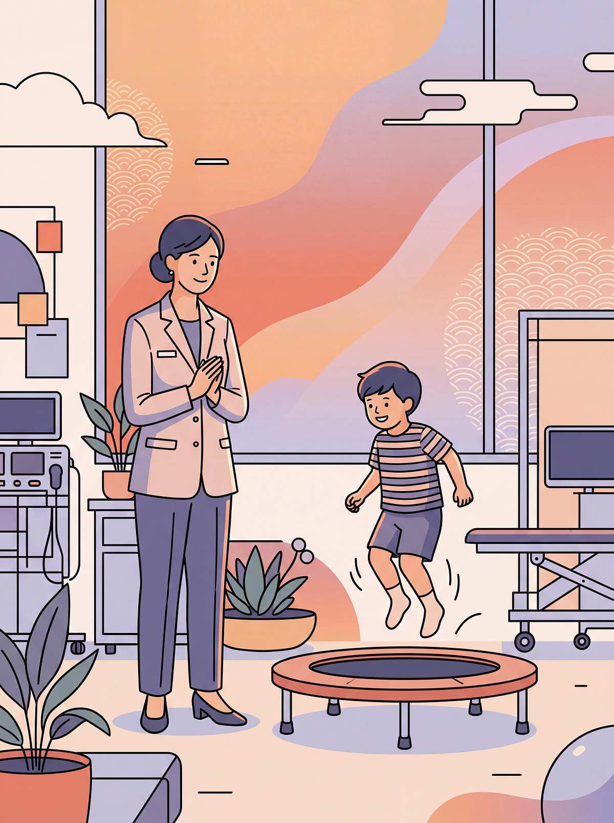 mini-trampoline-rebounde therapy material