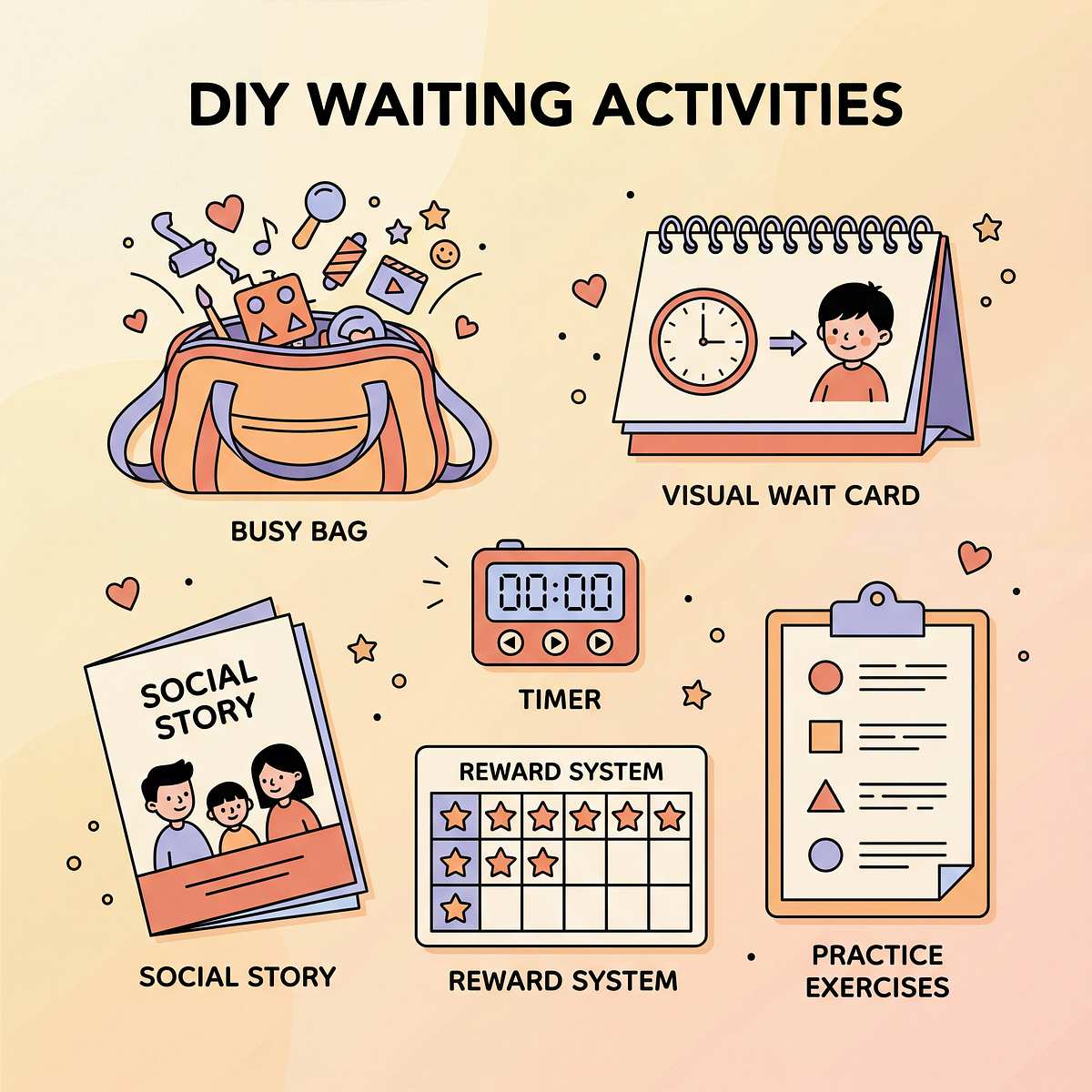 waiting-queue-supports therapy material